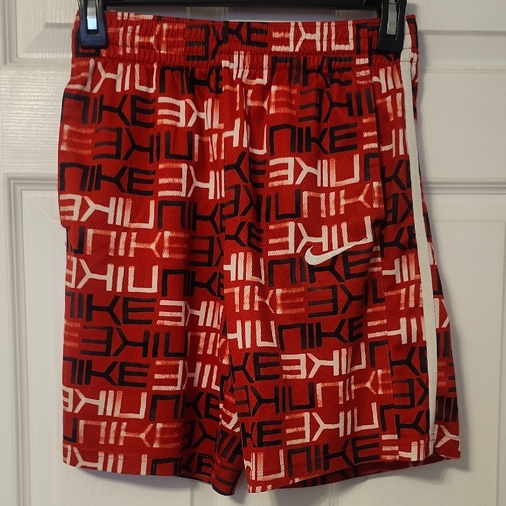 Nike Kids Red and Black Graphic Shorts